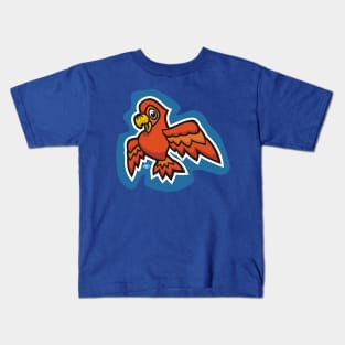 Little Red Parrot Kids T-Shirt